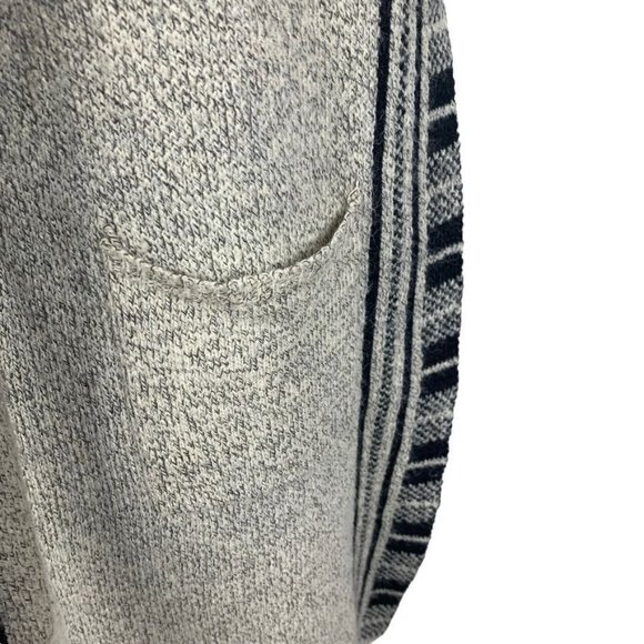 Mia Maddison Long Cardigan Sweater Duster Grey Black Fuzzy Open Front M - Picture 3 of 9